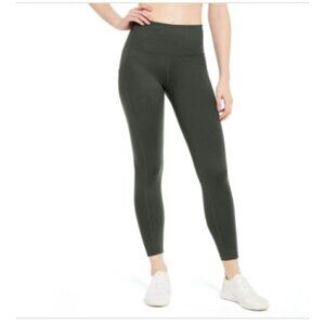 Ideology Womens High Waist Side Pocket 7/8 length leggings Green Size S